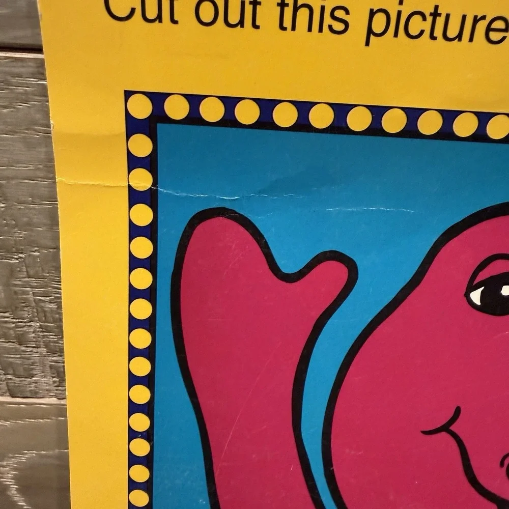 Golden Book Sticker Fun Barney Activity Book Unused Vintage 1993
